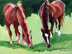 Artwork title 'Two Grazing' - Contact The Water's Edge Studio and Gallery for price and availability - gayle at galvestonwatersedge dot com