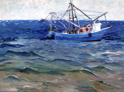Artwork title 'In a Trough' - Contact The Water's Edge Studio and Gallery for price and availability - gayle at galvestonwatersedge dot com